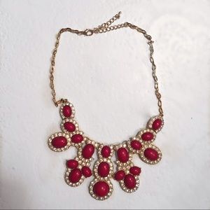 Red and Gold Bubble Necklace