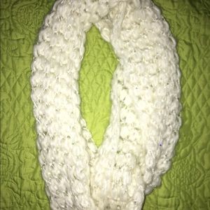 White infinity scarf with sparkles