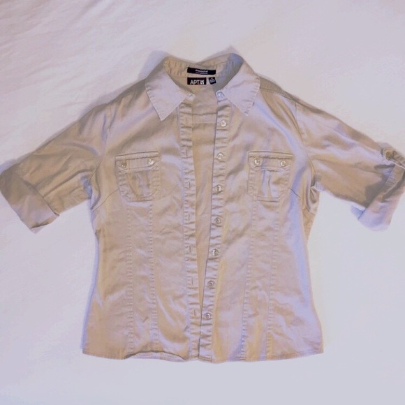 Apt 9 Button Down 3/4 Sleeve Shirt