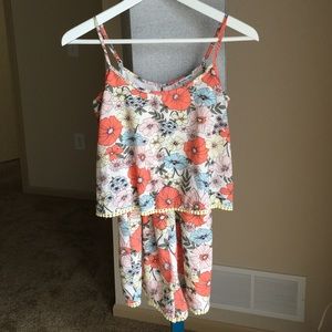 Layered Floral Romper