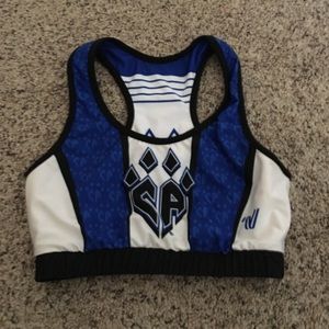 Reversible cheer athletics sports bra