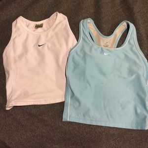 two Nike workout crop top