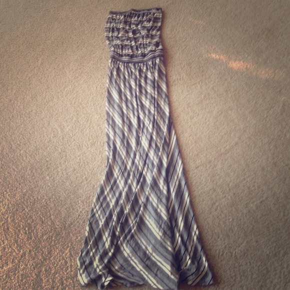 Black and white maxi dress