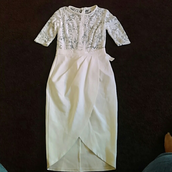 ⛔50% off⛔ White Sheer Wrap Dress