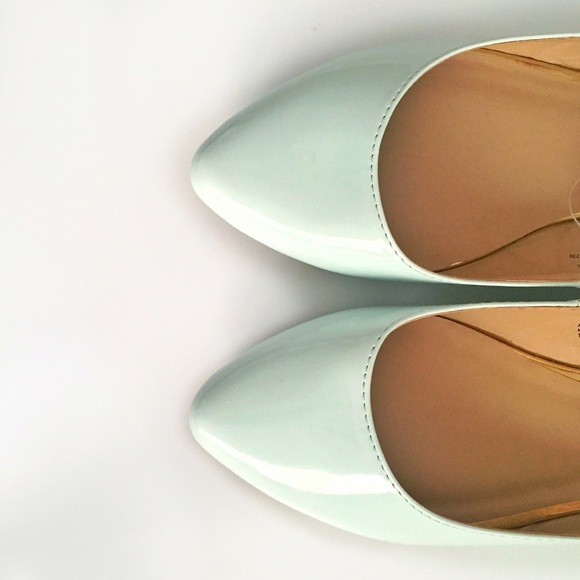 Mint Studded Flats