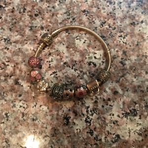 Pandora Bracelet with 8 pandora charms