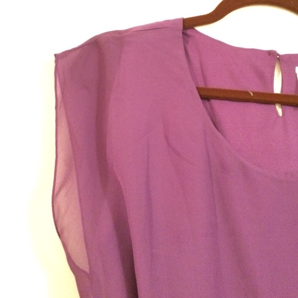 Purple sheer overlay dress - Picture 2 of 4