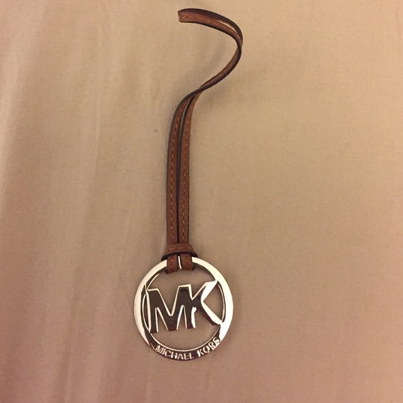 Michael Kors 'MK' leather bag tag