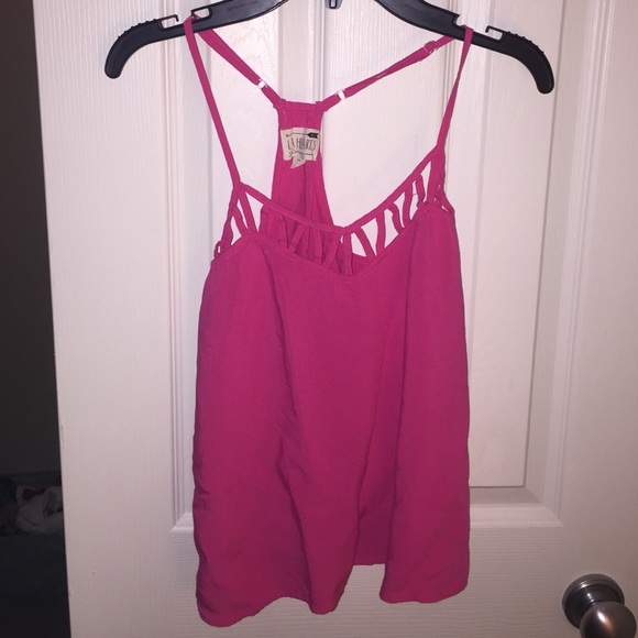 Hot pink tank top from PacSun