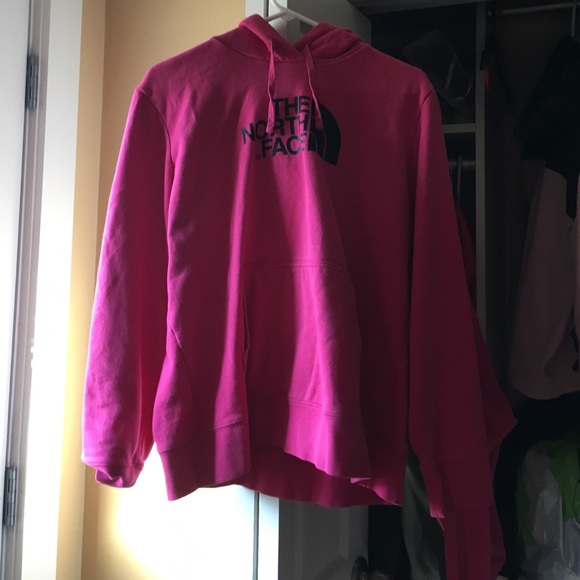 Pink north face hoodie