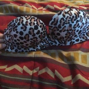 Victoria's Secret bombshell cheetah strapless 32a