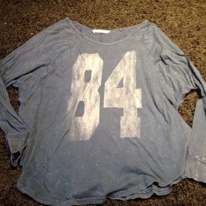 LARGE- oversized light blue long sleeve