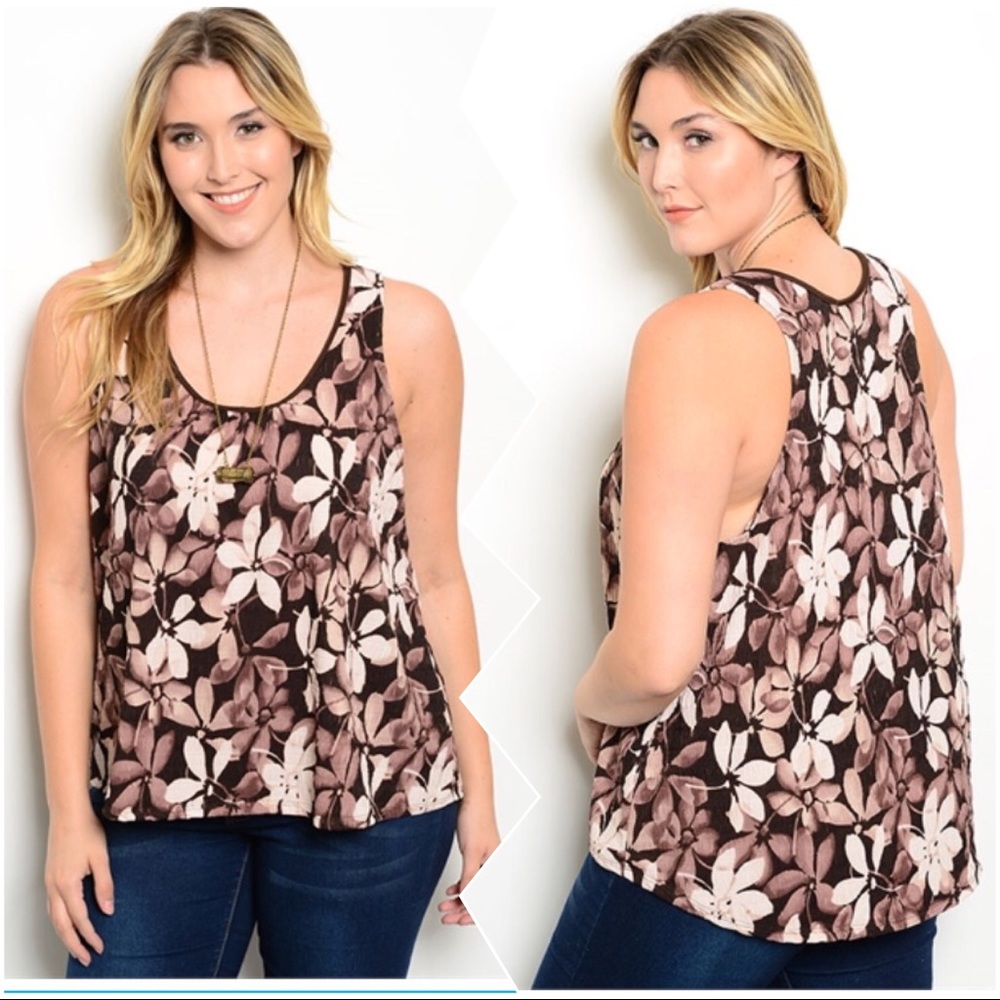 🌺🎀🌸 Brown Cream Tank Top 🎊