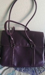 Dark Purple Briefcase/ Purse/ Laptop Bag