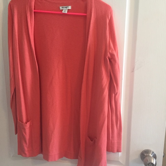 Coral Old Navy button down cardigan