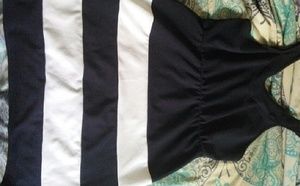 Cute Navy and White Plus Size Bodycon Dress