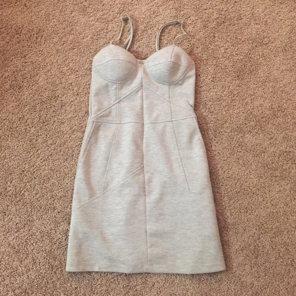 Grey casual pocket dress