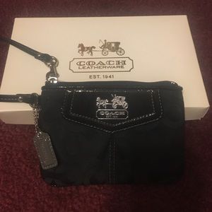 Black Coach Wristlet (EUC)