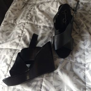 Black Jessica Simpson Wedges