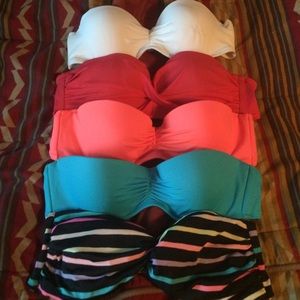 Strapless bikini tops