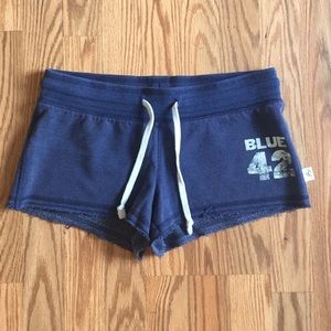 Blue 42 French Terry cut-off shorts EUC