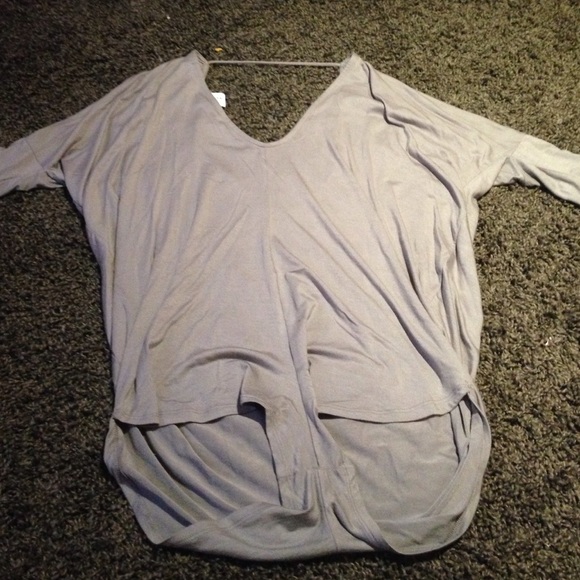 MEDIUM- grey scoop back romper