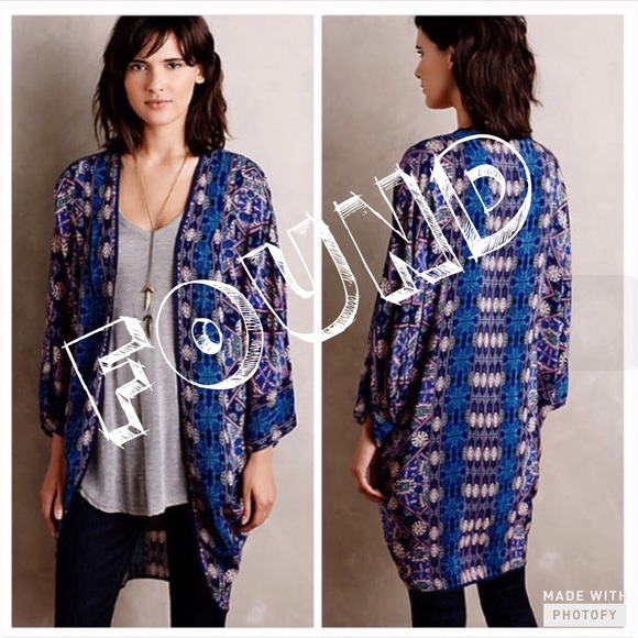 🌟FOUND🌟 Anthropologie Kawachi Gardens Kimono!