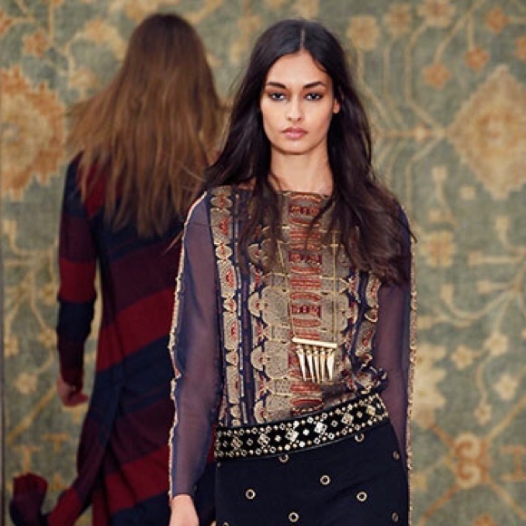 NWT Tory Burch Jacquard Top- Size 4