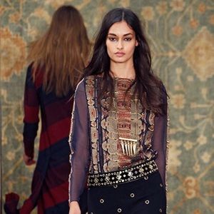 NWT Tory Burch Jacquard Top- Size 4