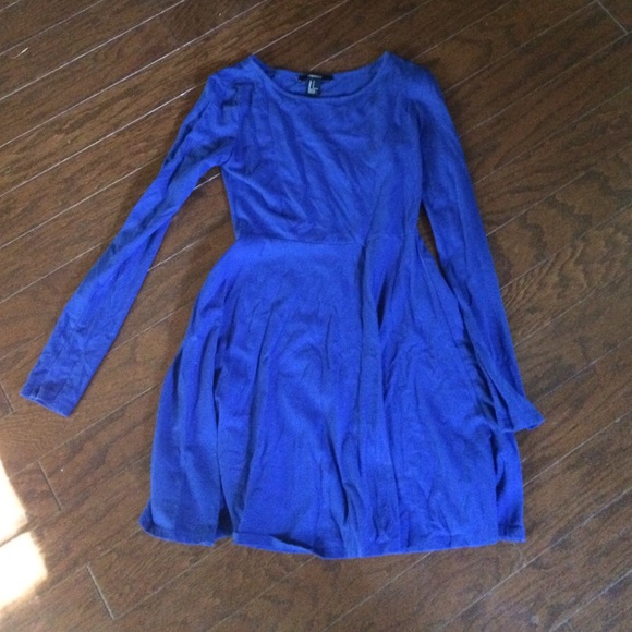Blue long sleeve dress