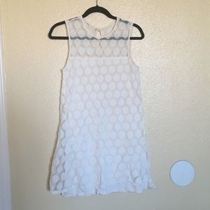 Sheer White Polka Dot Dress