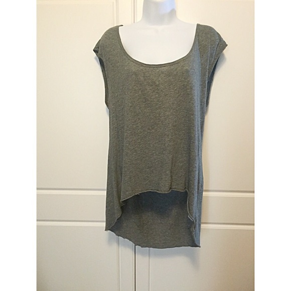 Helmut Lang Tops - 🚫SOLD🚫Helmut Lang Grey Asymmetrical Hem Tee