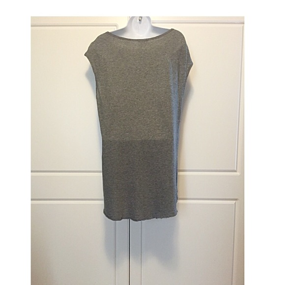 🚫SOLD🚫Helmut Lang Grey Asymmetrical Hem Tee - Picture 3 of 4