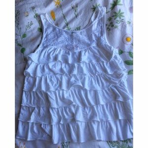 Ruffle with Lace Hollister Tank