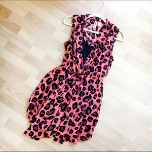 Peach Leopard Print Dress by Mimi Chica