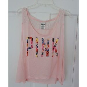 Victoria's Secret Pink Lace Crop Top