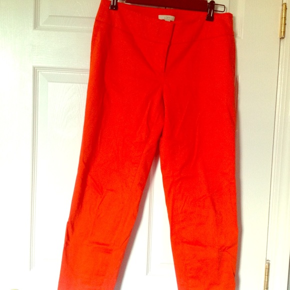 Bold Orange cropped Loft pants