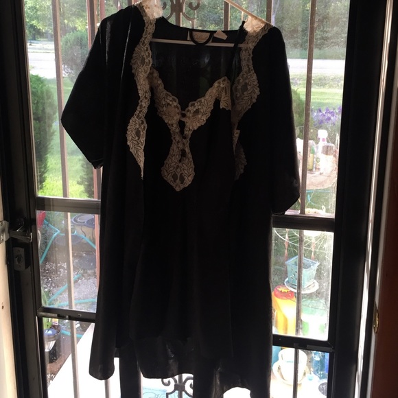 Black lace lingerie