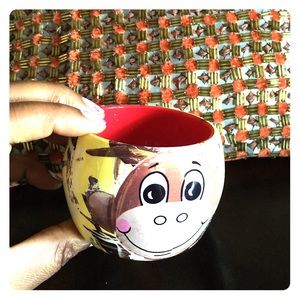 Poly wide new whimsical monkey cuff bracelet