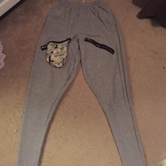 Gray hip hop Chachi pants