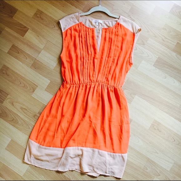 Orange and Cream Sun Dress