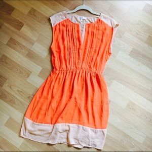Orange and Cream Sun Dress