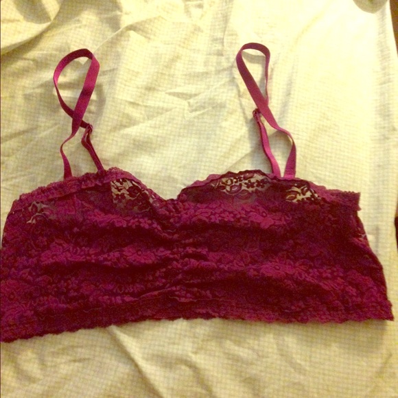 Torrid purple crop lace bralette