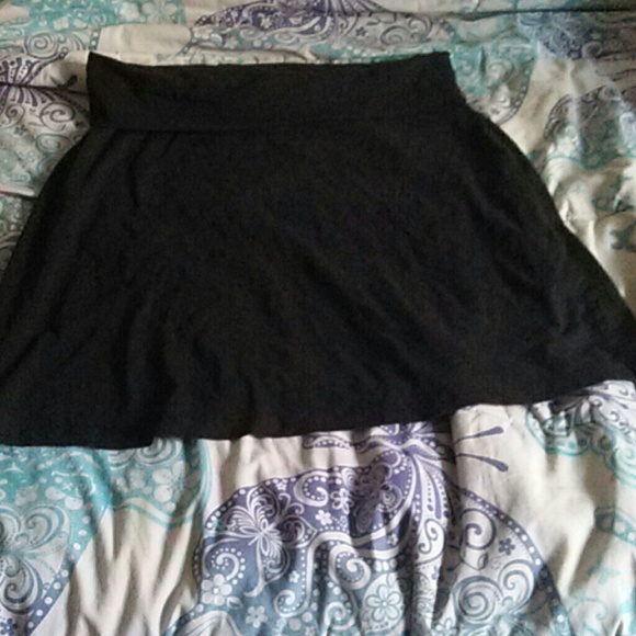 Cute Plus Black Skater Skirt