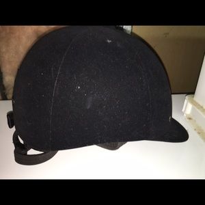 Velvet horse back riding helmet
