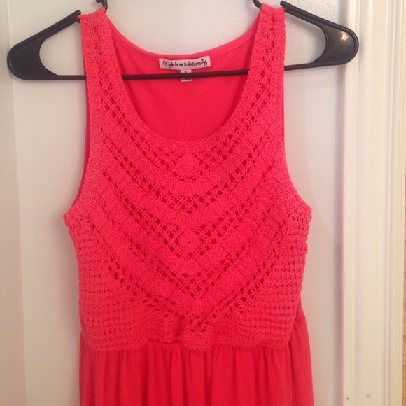 Coral/Pink Maxi Dress
