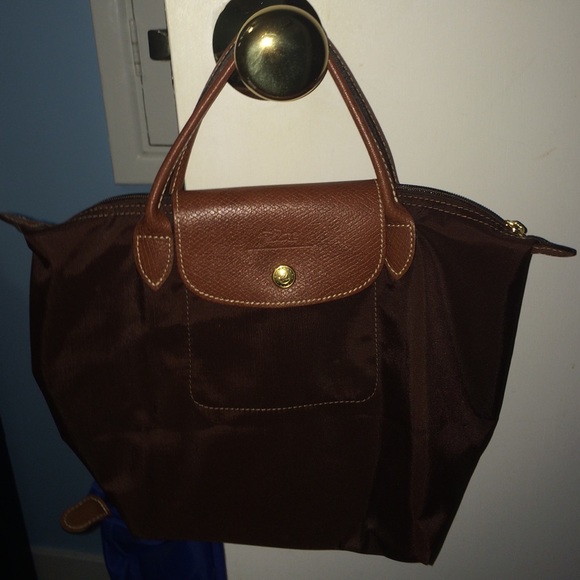 Small brown Longchamp tote