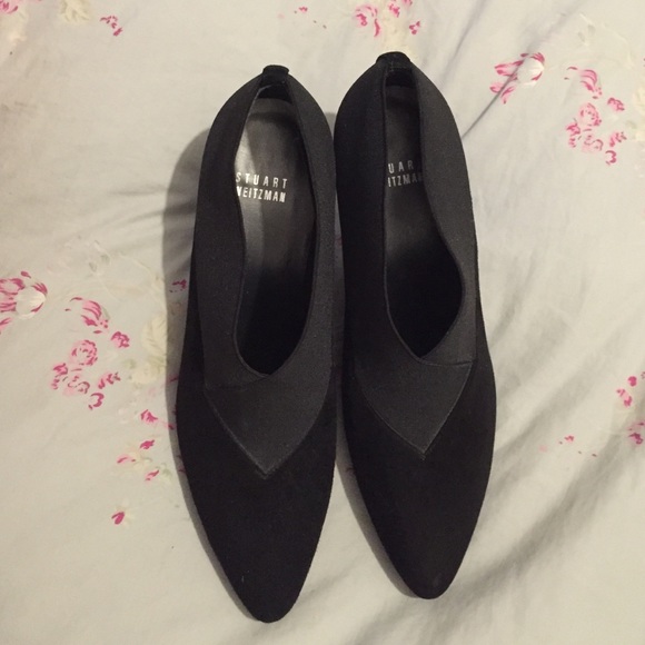 Stuart Weitzman Black Suede Pumps