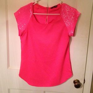 Express hot pink and sequin top!