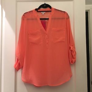 Candies Salmon pink shirt